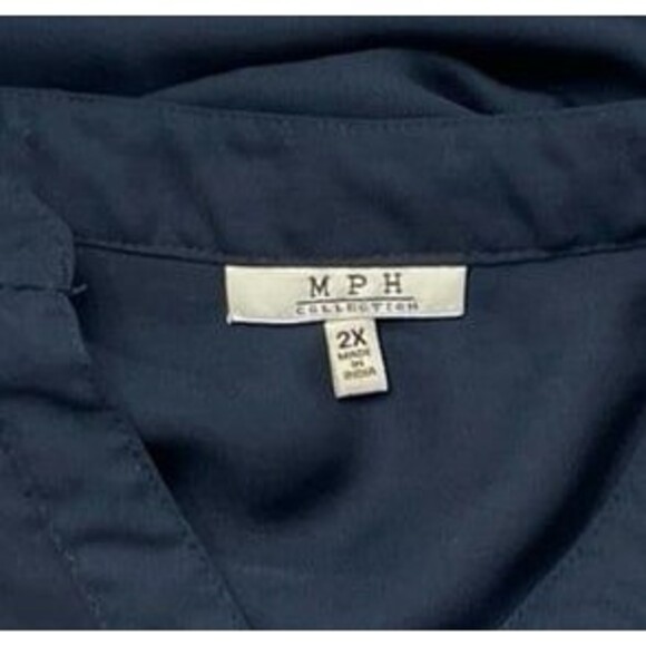 MPH Collection Sleeveless Top Size 2X Dark Blue - Picture 4 of 5